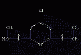 2-氯-4,6-双(乙基氨基)-1,3,5-三嗪结构式