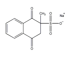 2-甲基-1,4-萘醌氢钠结构式