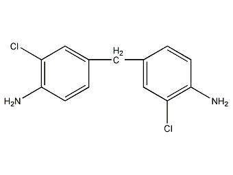 4,4'-亚甲基双(2-氯胺)结构式