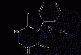 5-乙基-5-苯基-二氢-4,6(1H,5H)-嘧啶二酮结构式