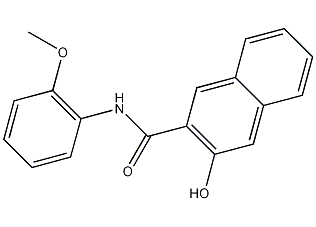 3-羟基-N-(2-甲氧基苯基)-2-萘甲酰胺结构式