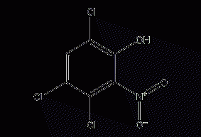3,4,6-三氯-2-硝基苯酚结构式